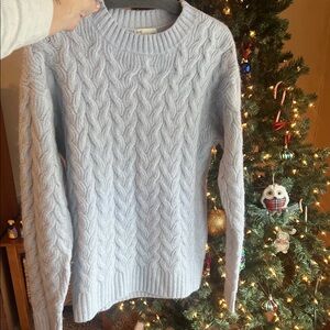H&M Light Blue Cable Knit Sweater
